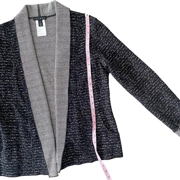 Tribal Open Front Black and White Cardigan PS - Picture 14 of 16